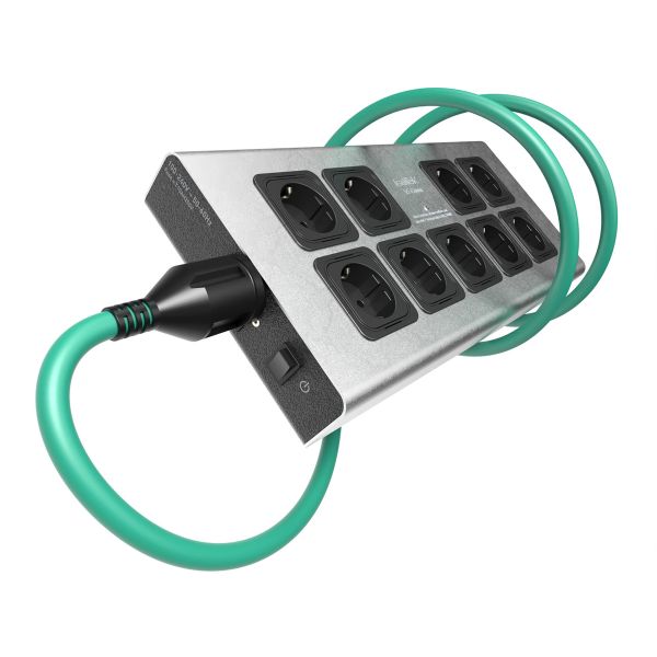 V5 Corvus Audio-Filterleiste mit 9 Stecker individuell gefiltert inkl. eins Netzkabel Initium 1m50