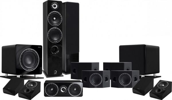 Heimkino-Paket (7.1 Dolby Atmos) Prestige Facet 14F - 1 Paar Facet 14F, 2 Paar Facet 7SR, 2 Paar Facet 6ATM, Center-Kanal Facet 11C, Subwoofer Facet Sub10